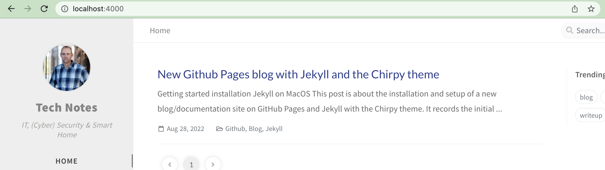 Jekyll Theme Chirpy